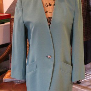 SAVILLE SUIT JACKET.  TEAL. SIZE 10P